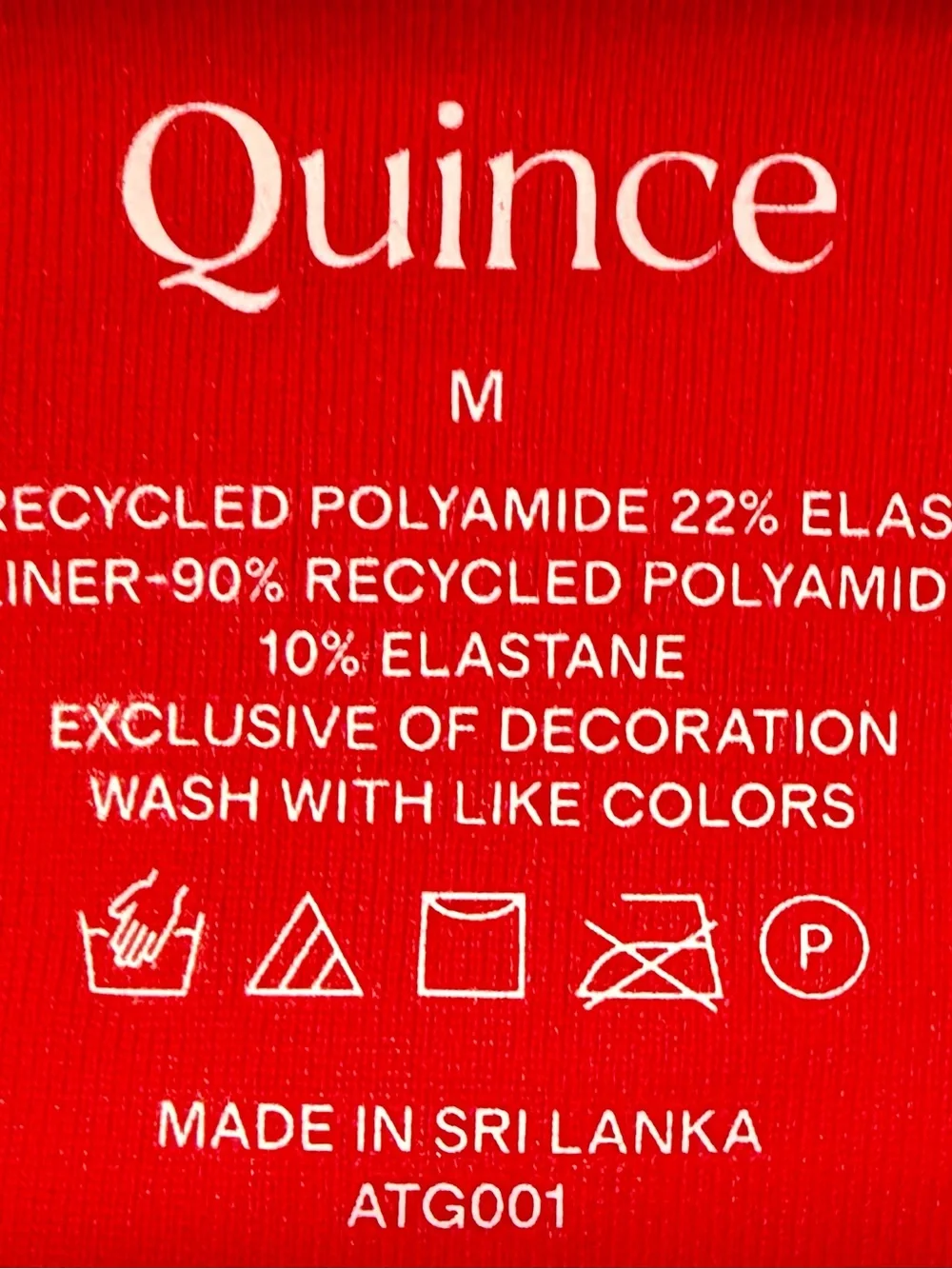 Quince Cherry Red Plunge One Piece Swimsuit | Size Medium | NWT